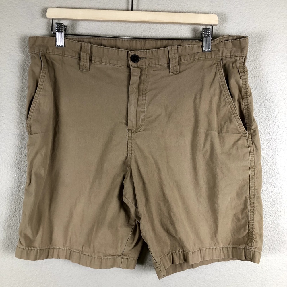 Magellian Preppy Shorts Mens 34W Tan Chino 7" Inseem Classiccore Classic Basic‎
